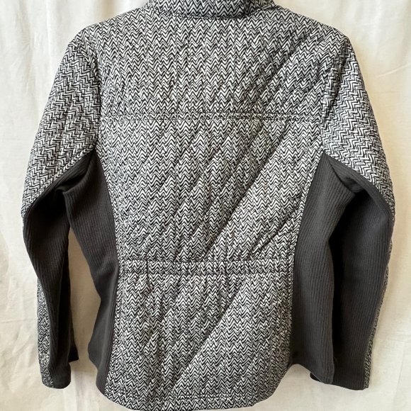 Women's Merona Large Quilted Bomber Grey Jacket - Picture 3 of 7